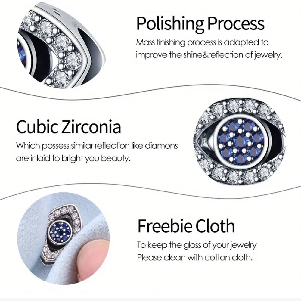 925 Evil Eye Bracelet Charm For Pandora